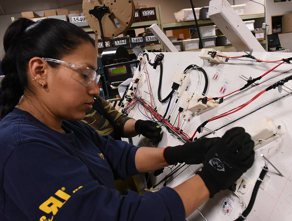 Manual wire harness assembly for complex low-volume OEM builds at Affiliated Products Manual wire harness assembly for complex low-volume OEM builds at Affiliated Products